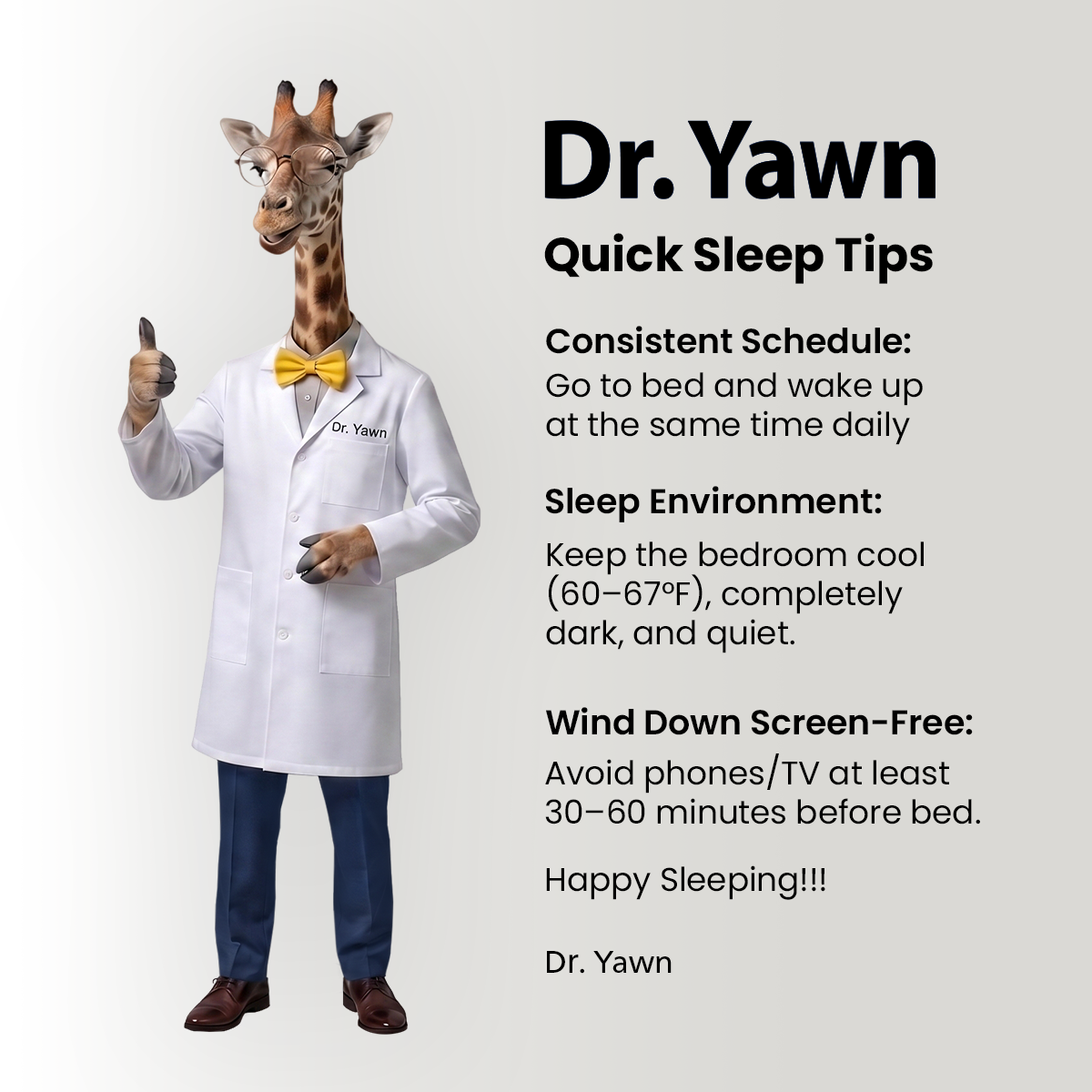 Doctor yawn tips for better sleep health